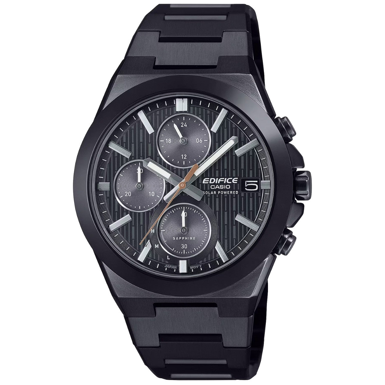 Casio Edifice EFS-S650DC-1AEF analog herrklocka med svart urtavla och armband i rostfritt stål