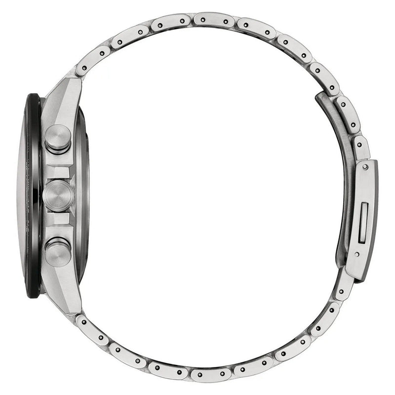 Citizen Attesa Recrystallized Titanium CC4076-65A analog herrklocka med grå urtavla och armband i titan