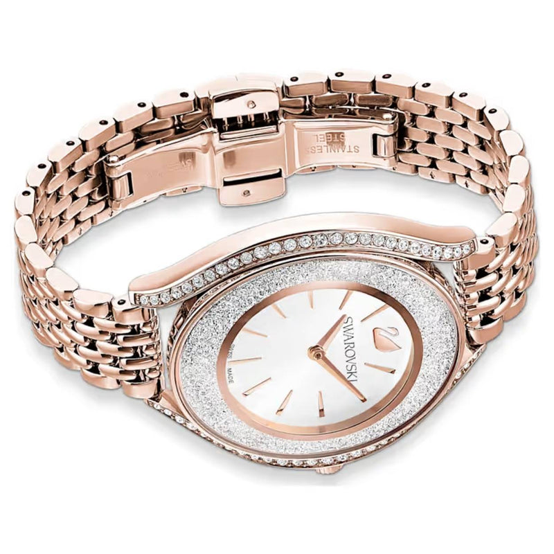 Swarovski Crystalline aura 5519459 analog damklocka med vit urtavla och armband i rostfritt stål