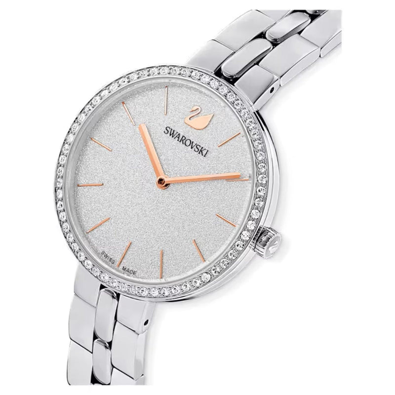 Swarovski Cosmopolitan 5517807 analog damklocka med silver urtavla och armband i rostfritt stål