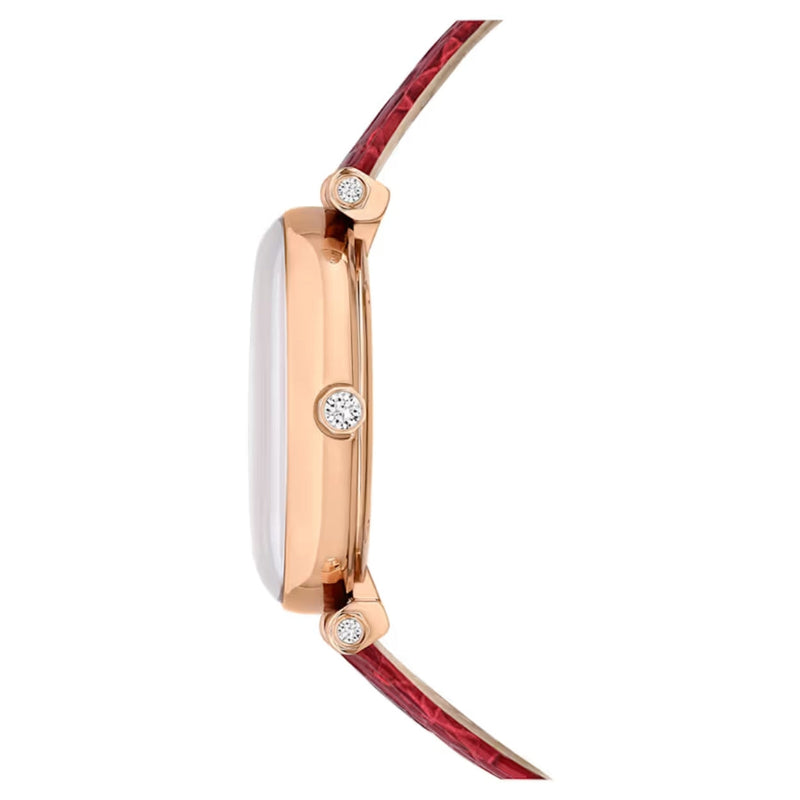 Swarovski Crystalline Wonder 5656905 analog damklocka med vit urtavla och armband i skinn