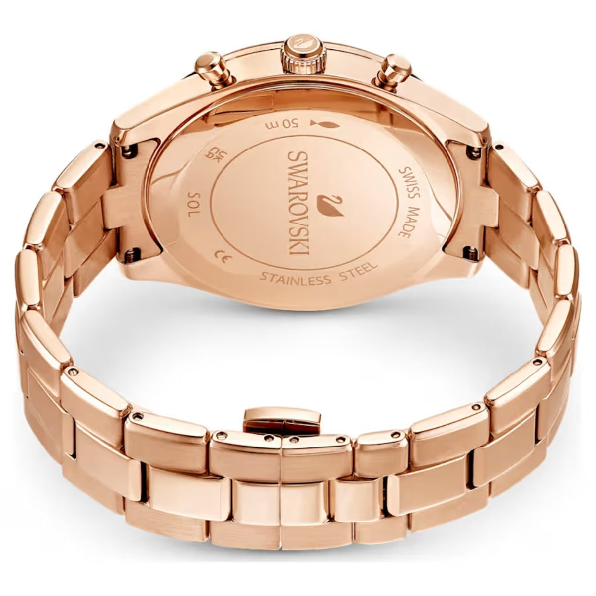 Swarovski Octea lux sport 5610478 analog damklocka med svart urtavla och armband i rostfritt stål
