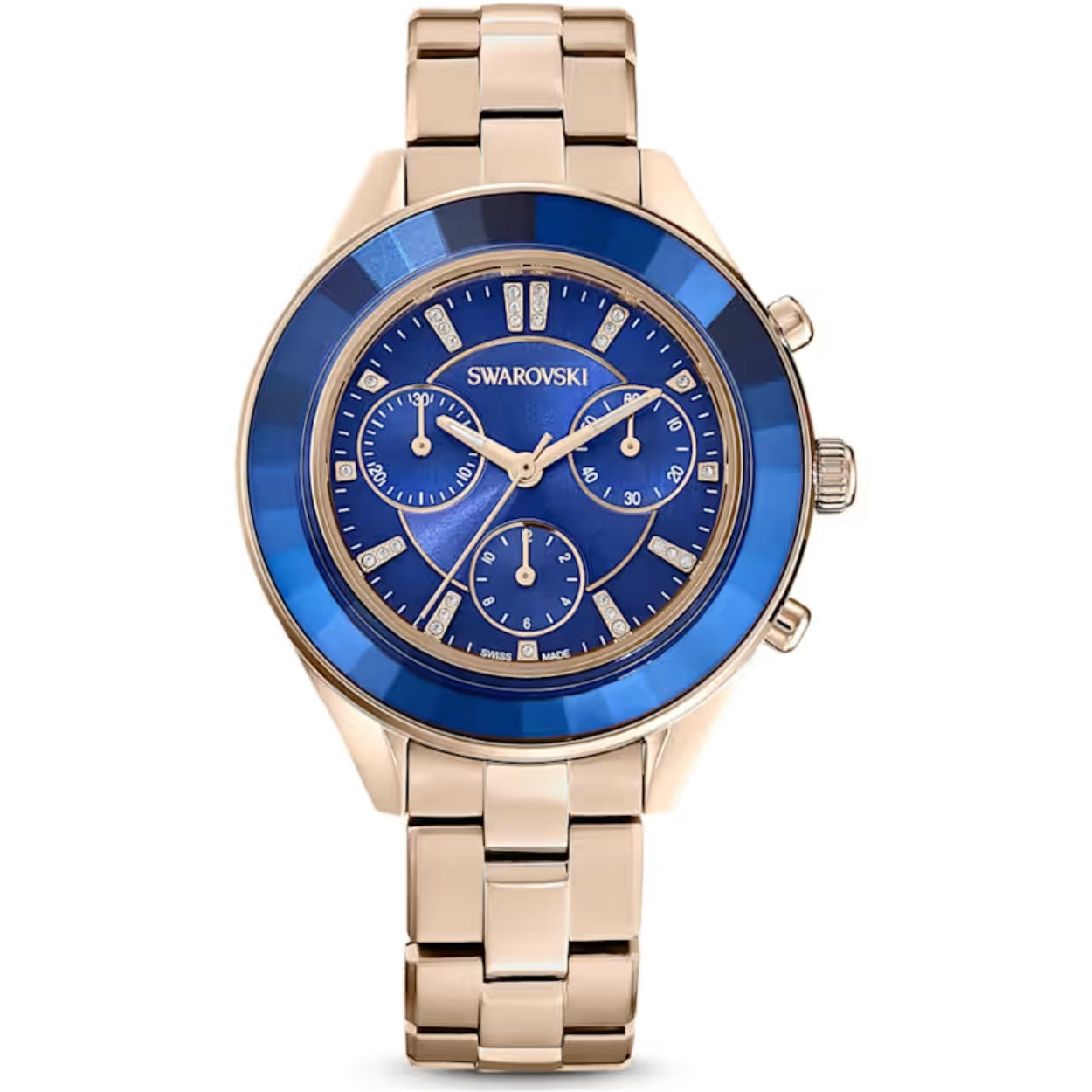 Swarovski Octea lux sport 5632481 analog damklocka med blå urtavla och armband i rostfritt stål