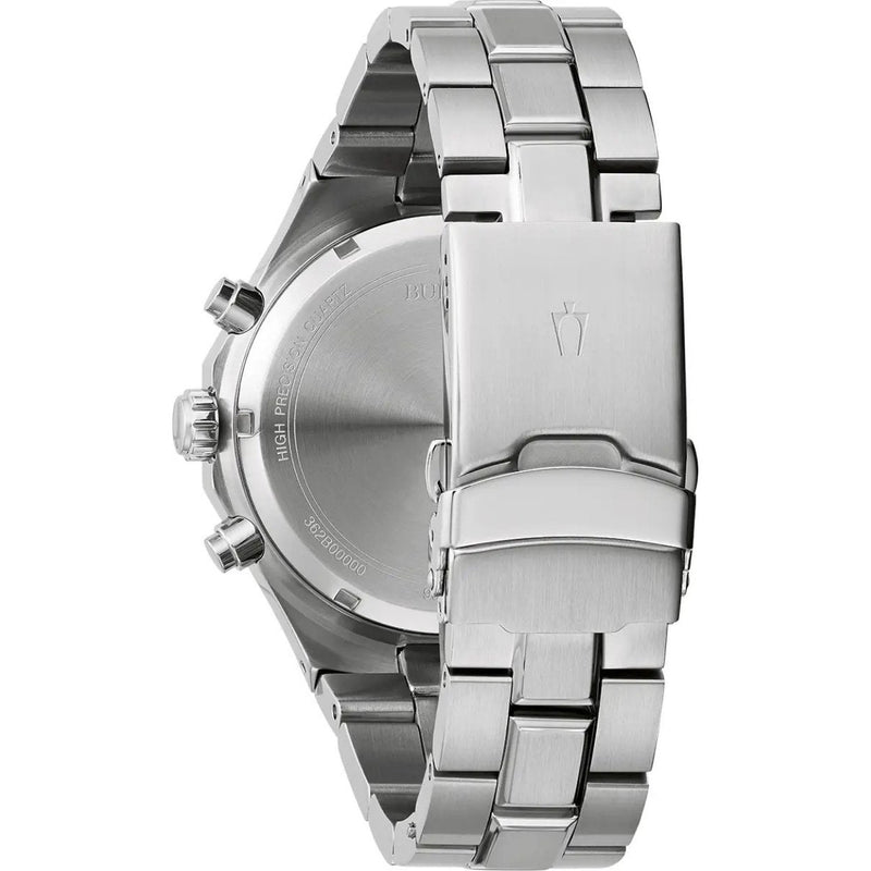 Bulova Classic 96B409 analog herrklocka med grön urtavla och armband i rostfritt stål