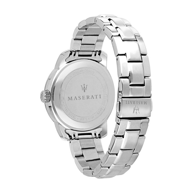 Maserati Successo R8853121004 analog herrklocka med blå urtavla och armband i rostfritt stål