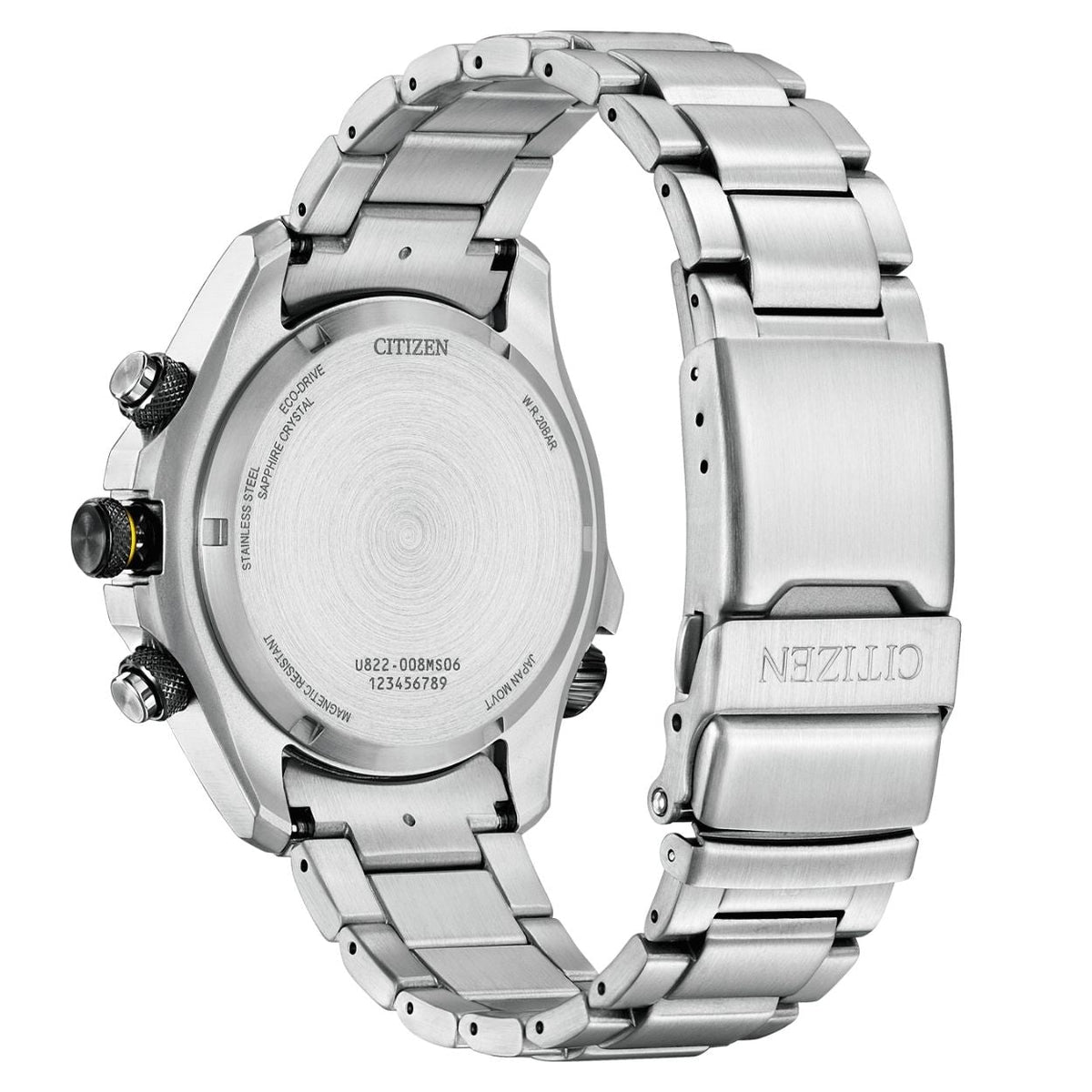 Citizen Promaster Eco-Drive JV1006-51L ana-digi herrklocka med blå urtavla och armband i rostfritt stål