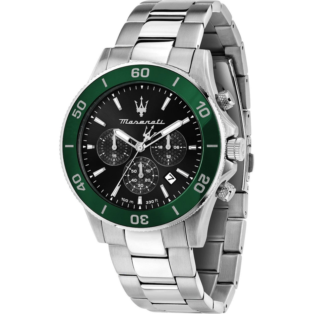 Maserati Competizione R8873600008 analog herrklocka med svart urtavla och armband i rostfritt stål