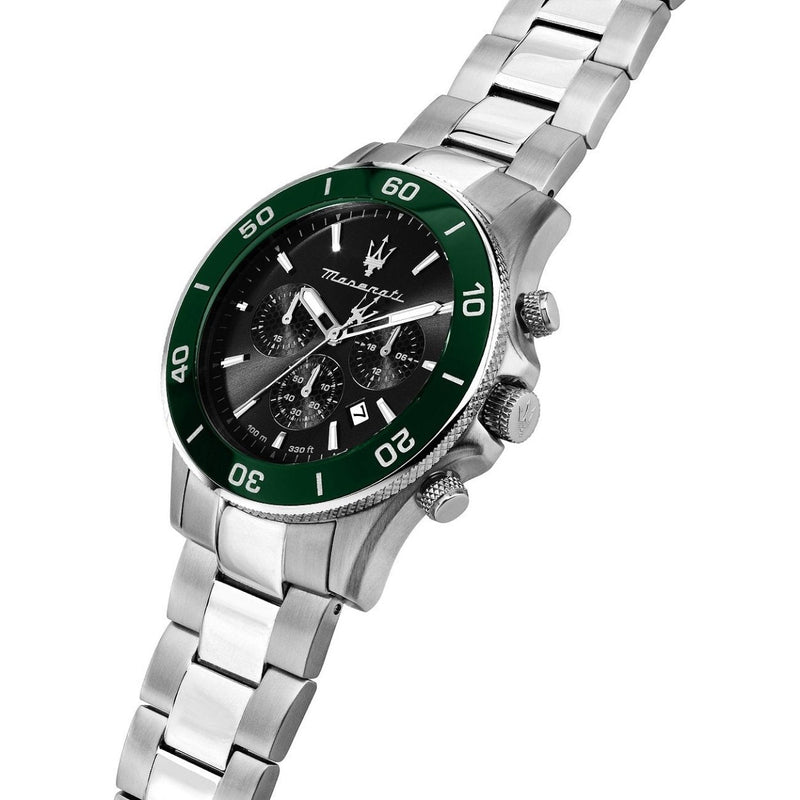 Maserati Competizione R8873600008 analog herrklocka med svart urtavla och armband i rostfritt stål