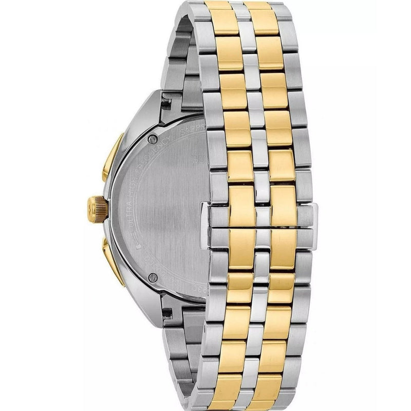 Bulova Bracelet 98A159 analog herrklocka med blå urtavla och armband i rostfritt stål