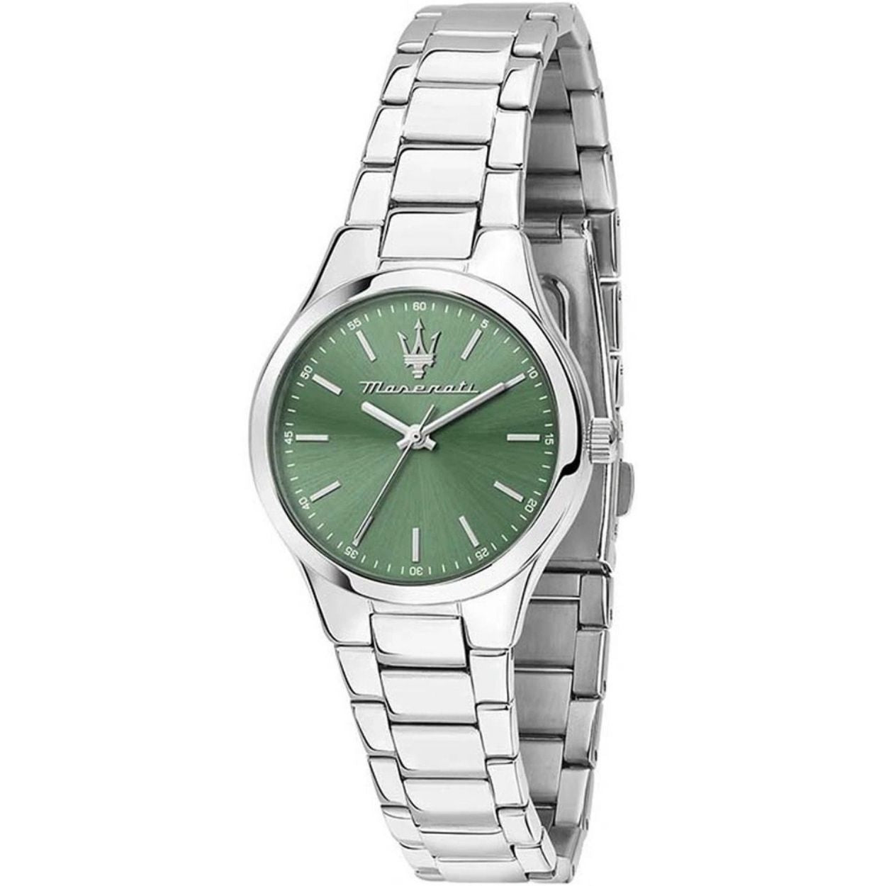 Maserati Attrazione R8853151508 analog damklocka med grön urtavla och armband i rostfritt stål