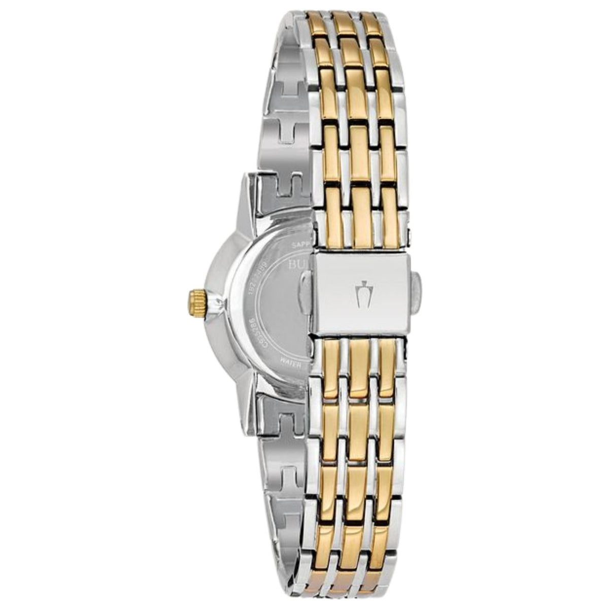 Bulova Classic 98P115 analog damklocka med silver urtavla och armband i rostfritt stål
