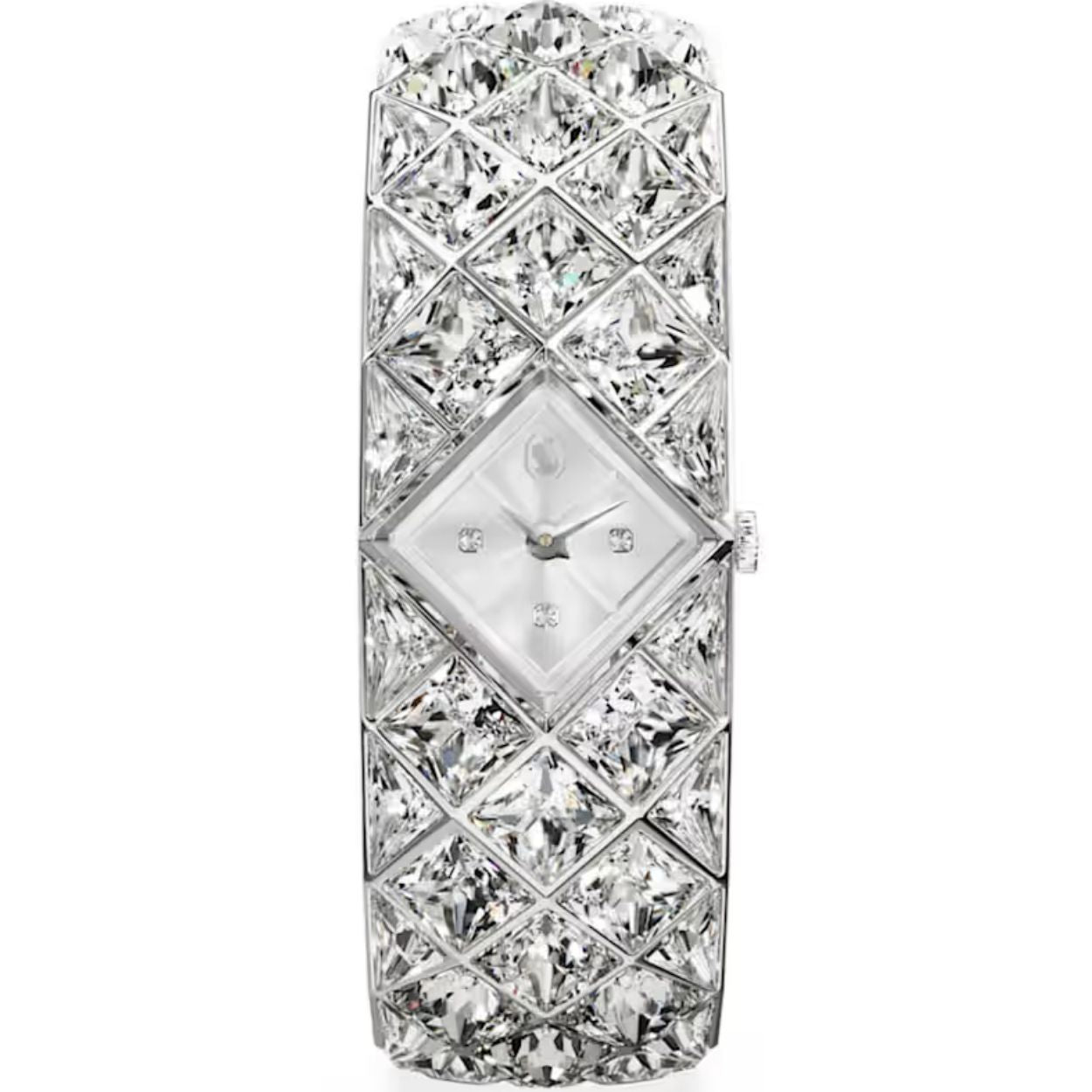 Swarovski Curiosa bangle 5724515 analog damklocka med silver urtavla och armband i rostfritt stål