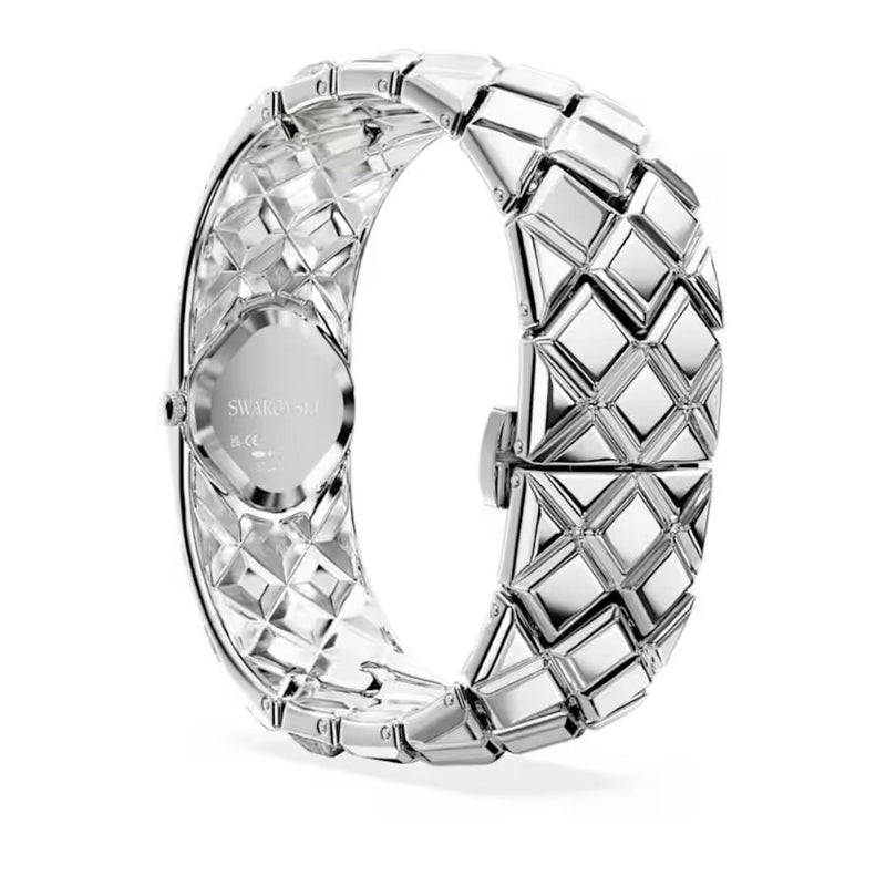 Swarovski Curiosa bangle 5724515 analog damklocka med silver urtavla och armband i rostfritt stål
