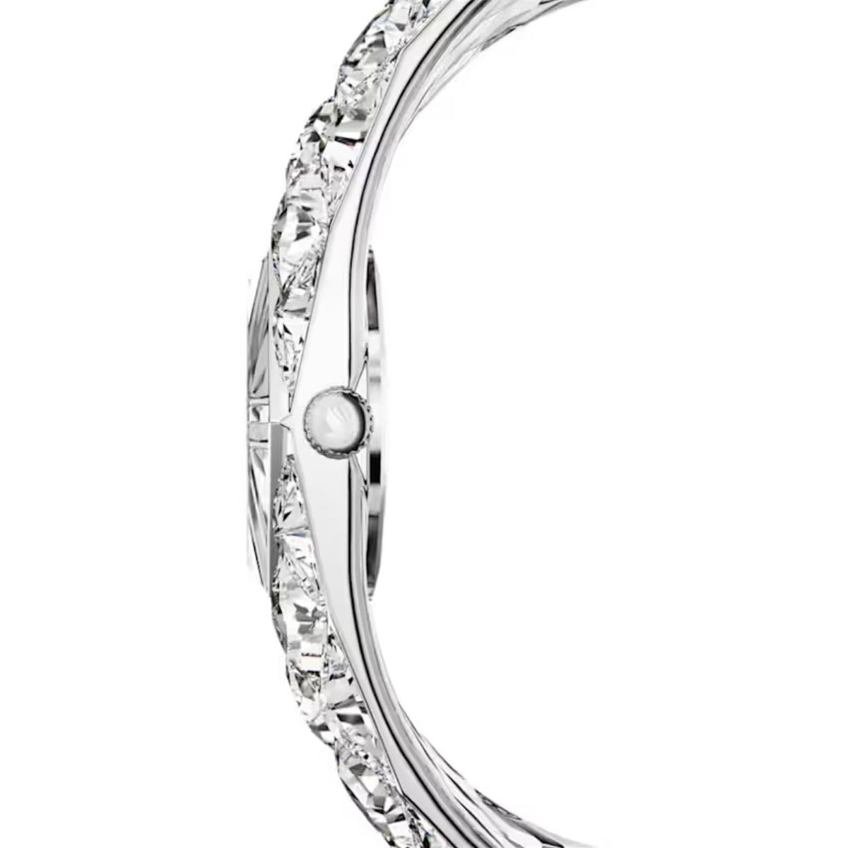 Swarovski Curiosa bangle 5724515 analog damklocka med silver urtavla och armband i rostfritt stål