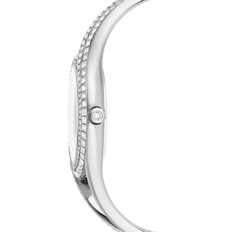 Swarovski Hyperbola 5689432 analog damklocka med vit urtavla och armband i rostfritt stål