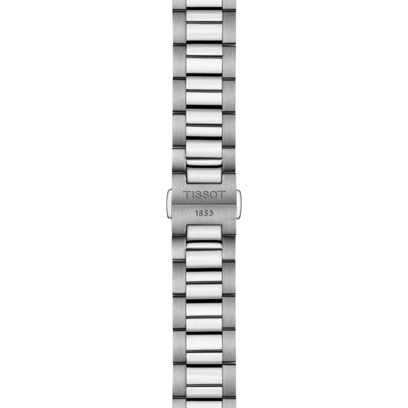 Tissot PR 100 T150.410.11.081.00 analog herrklocka med grå urtavla och armband i rostfritt stål