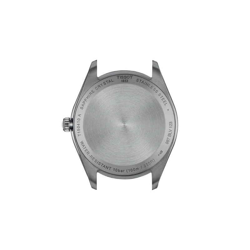Tissot PR 100 T150.410.11.041.00 analog herrklocka med blå urtavla och armband i rostfritt stål