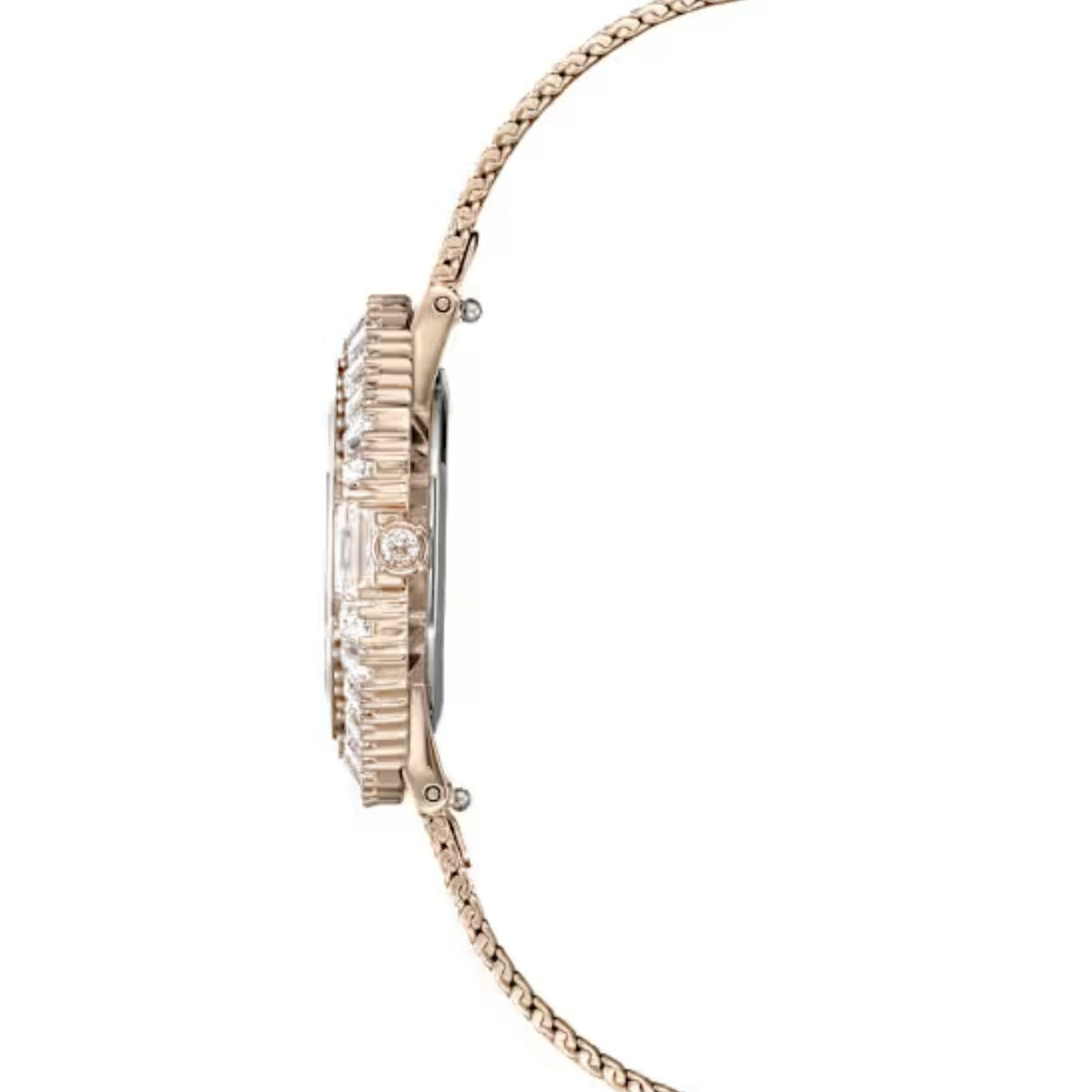 Swarovski Matrix octagon 5732501 analog damklocka med silver urtavla och armband i rostfritt stål