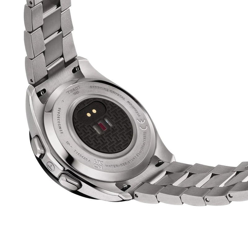 Tissot T-Touch Connect Sport T153.420.44.051.00 digital herrklocka med svart urtavla och armband i titan