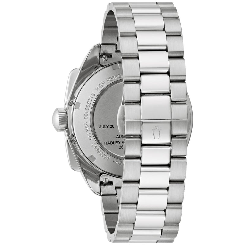 Bulova Lunar Pilot 96K111 analog herrklocka med svart urtavla och armband i rostfritt stål