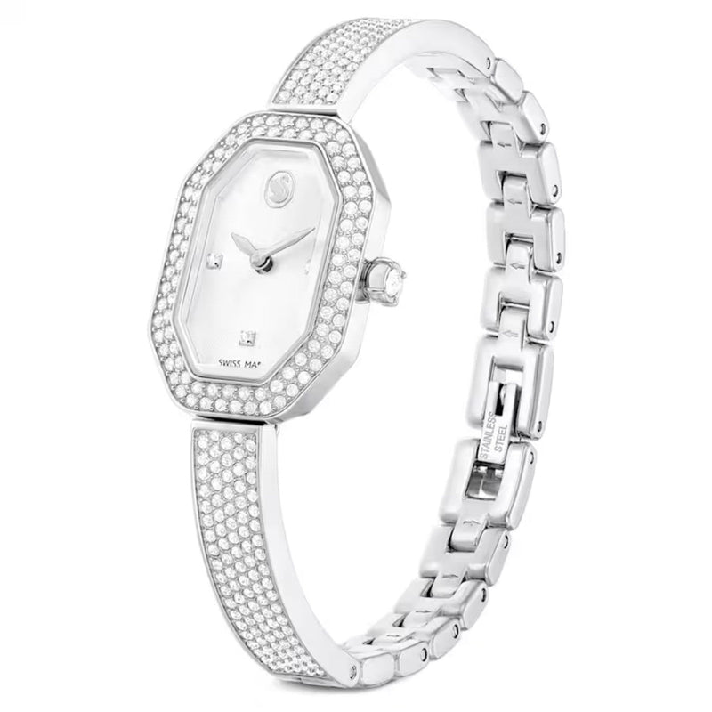 Swarovski Dextera bangle 5672977 analog damklocka med silver urtavla och armband i rostfritt stål