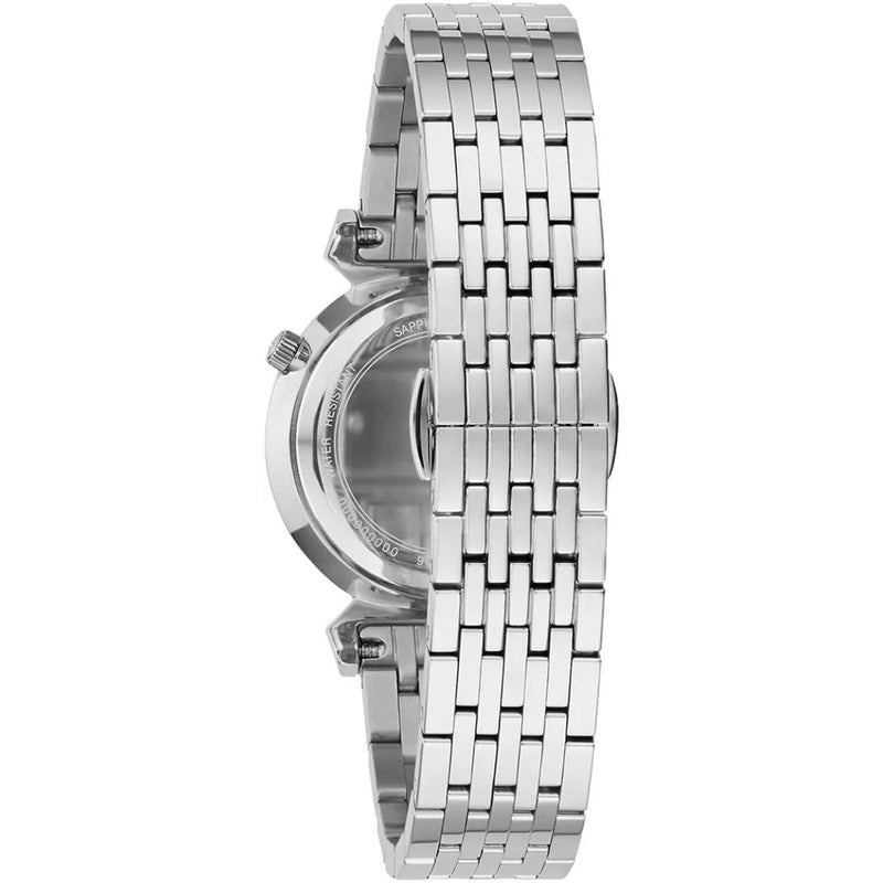 Bulova Classic 96P216 analog damklocka med beige urtavla och armband i rostfritt stål