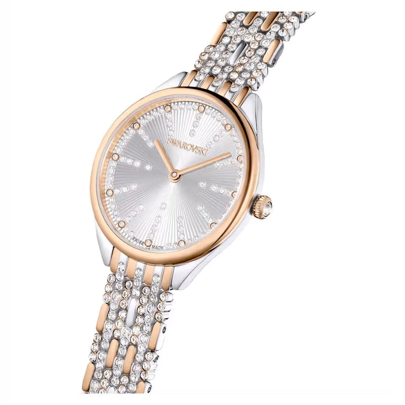 Swarovski Attract watch Damklocka 5649987 analog damklocka med vit urtavla och armband i rostfritt stål