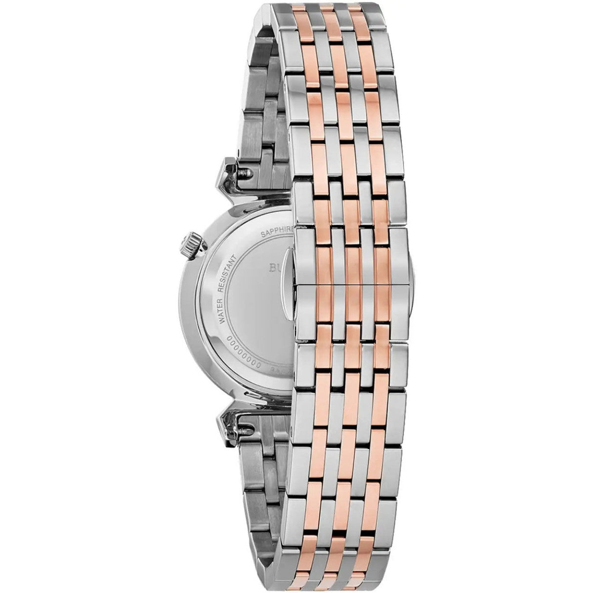Bulova Regatta 98P192 analog damklocka med vit urtavla och armband i rostfritt stål