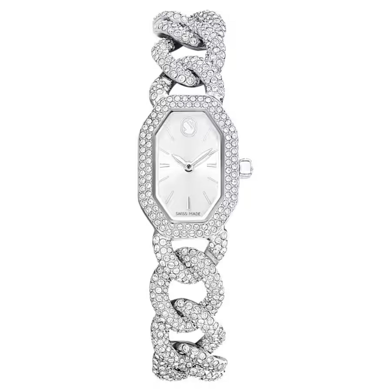Swarovski Dextera chain 5668899 analog damklocka med silver urtavla och armband i rostfritt stål