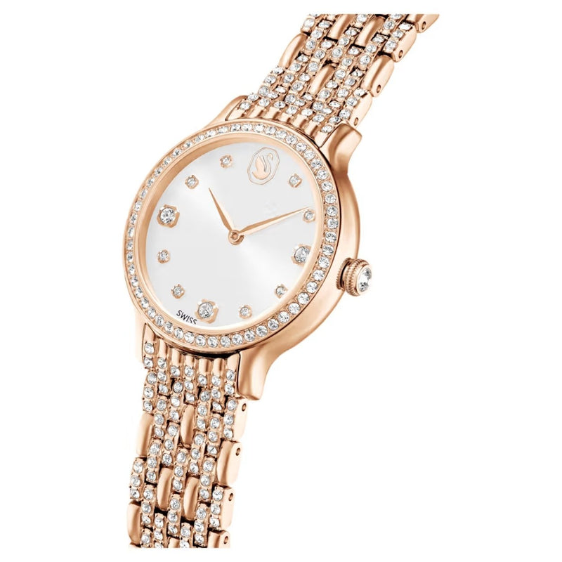 Swarovski Imber 5713883 analog damklocka med roséguld urtavla och armband i rostfritt stål