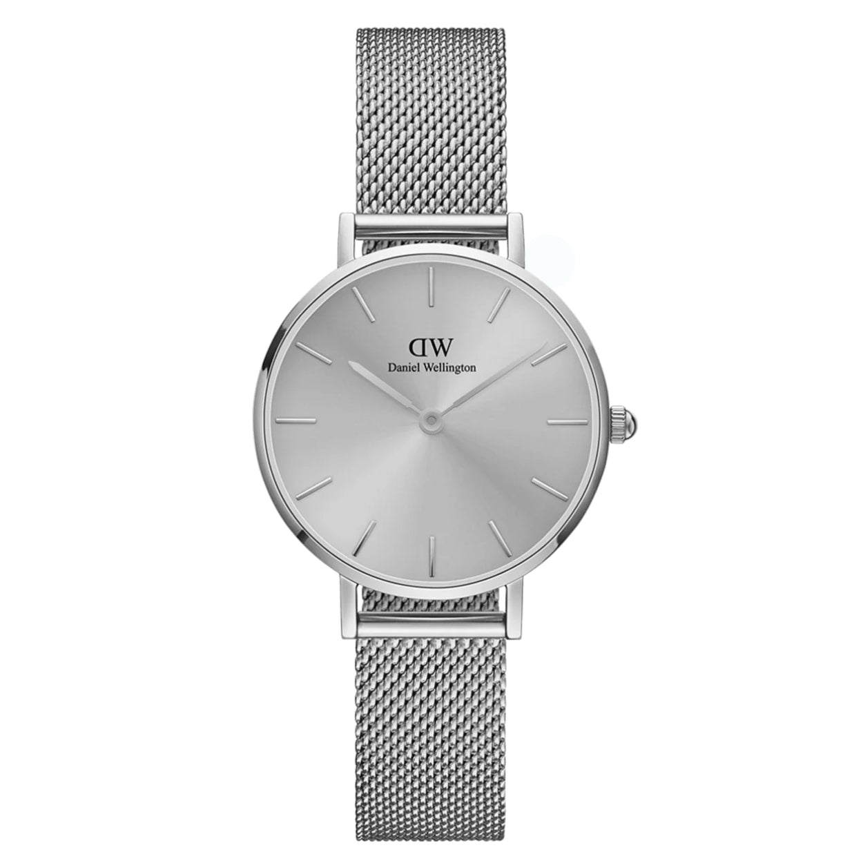 Daniel Wellington Petite Unitone DW00100464 analog damklocka med silver urtavla och armband i rostfritt stål