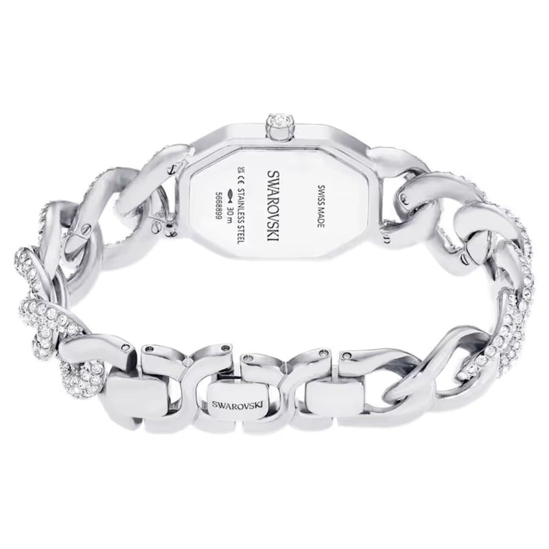 Swarovski Dextera chain 5668899 analog damklocka med silver urtavla och armband i rostfritt stål
