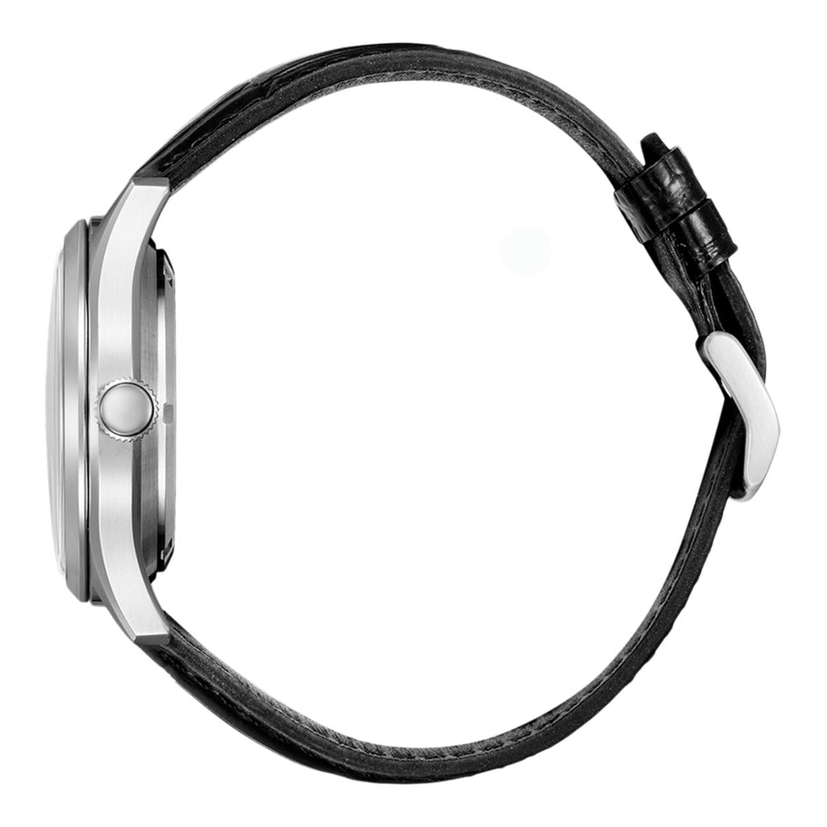Citizen C7 automatisk NH8390-20LE analog herrklocka med blå urtavla och armband i läder