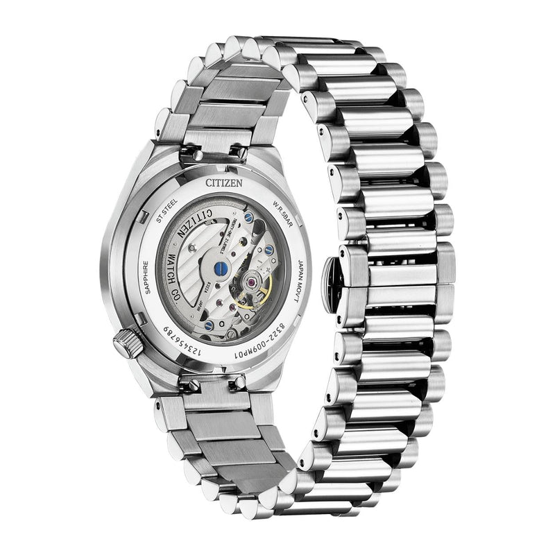 Citizen Tsuyosa Automatic NK5010-51L analog herrklocka med blå urtavla och armband i rostfritt stål