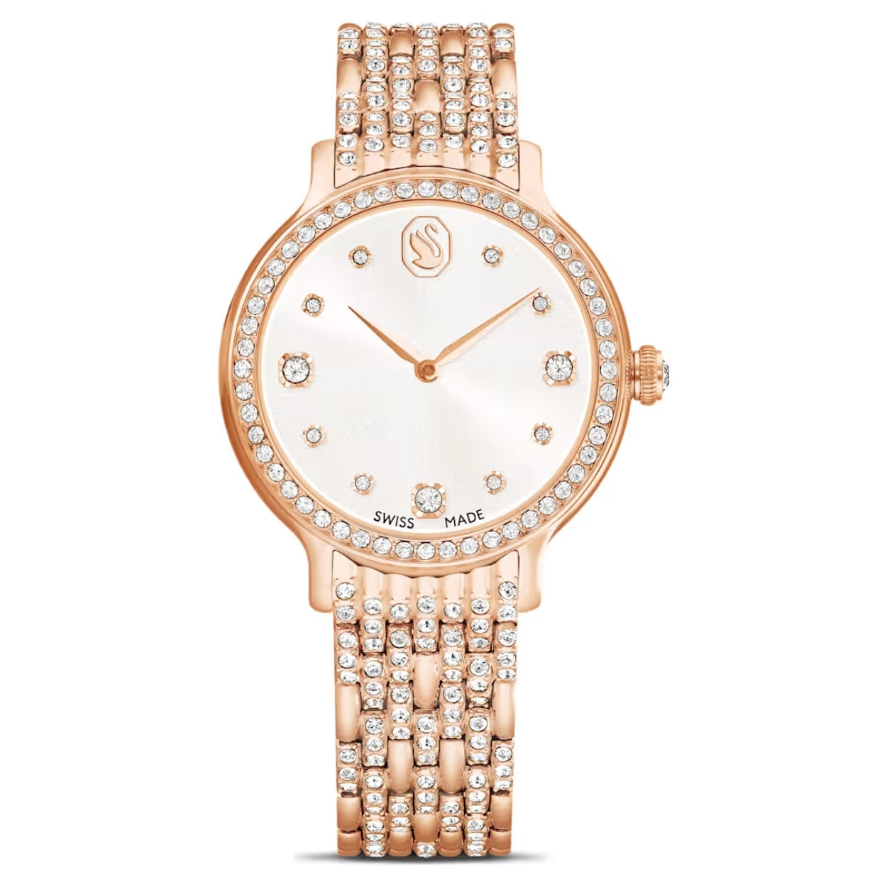 Swarovski Imber 5713883 analog damklocka med roséguld urtavla och armband i rostfritt stål