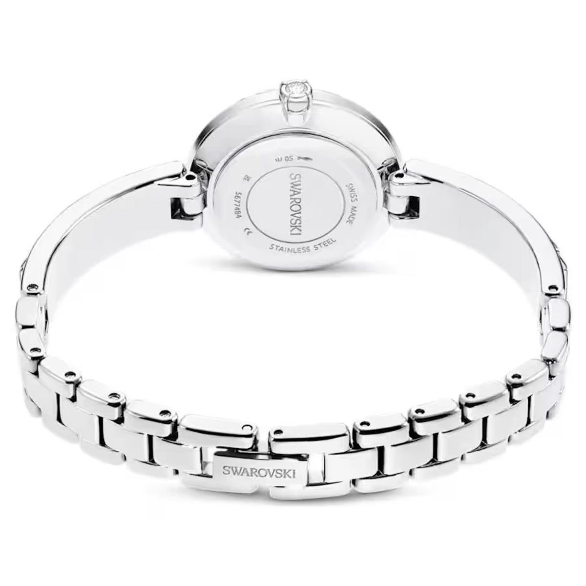 Swarovski Matrix Bangle 5677487 analog damklocka med silver urtavla och armband i rostfritt stål