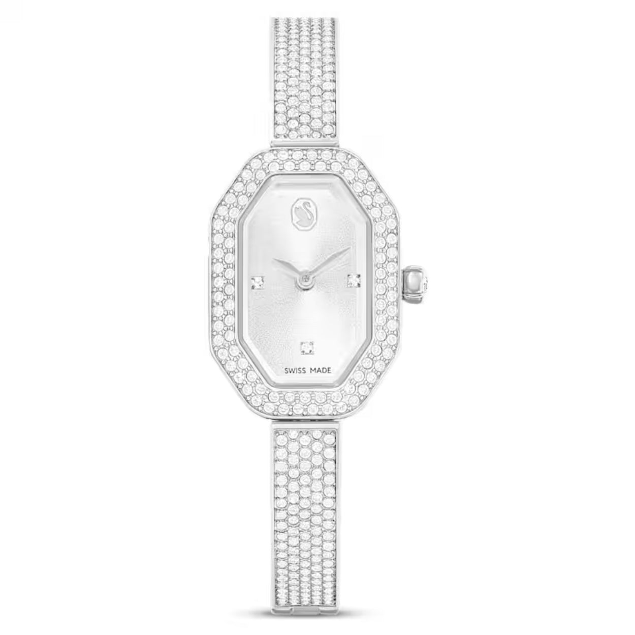 Swarovski Dextera bangle 5672977 analog damklocka med silver urtavla och armband i rostfritt stål