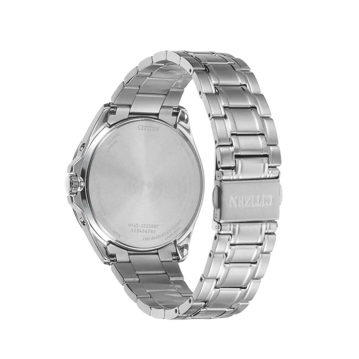 Citizen Radio Controlled Ø43mm CB0250-84E analog herrklocka med svart urtavla och armband i rostfritt stål