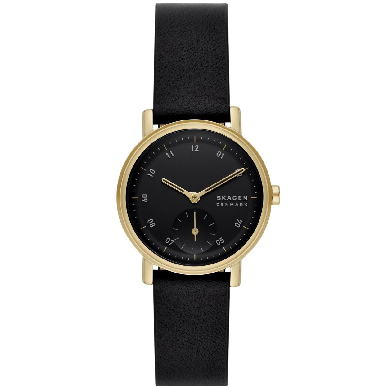 Skagen Kuppel Lille SKW3114 analog damklocka med svart urtavla och armband i läder