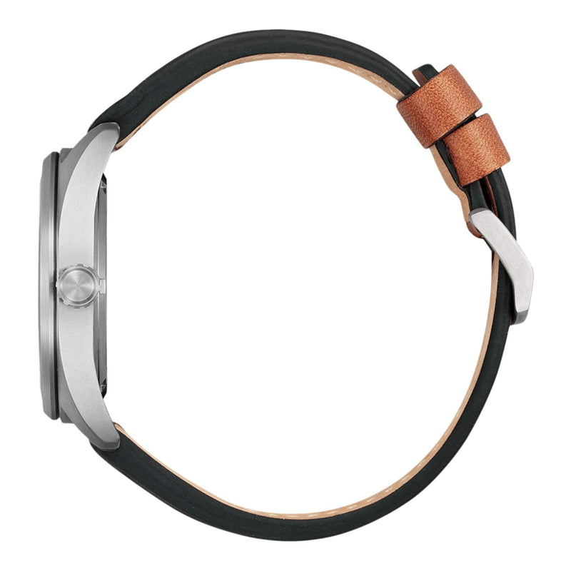 Citizen Super Titanium BM8560-11XE analog herrklocka med grön urtavla och armband i läder