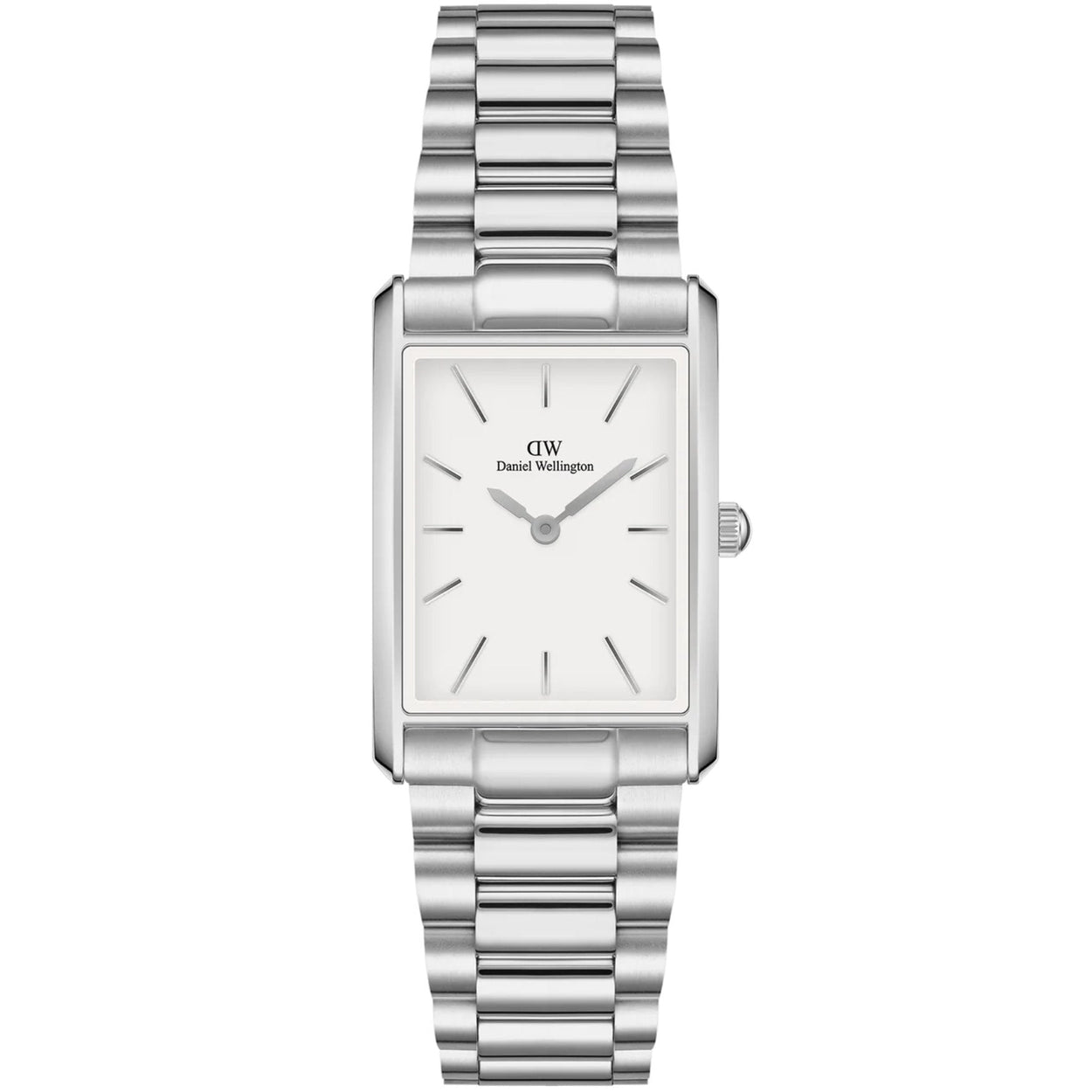 Daniel Wellington Bound 3-Link Silver DW00100700 analog damklocka med vit urtavla och armband i rostfritt stål