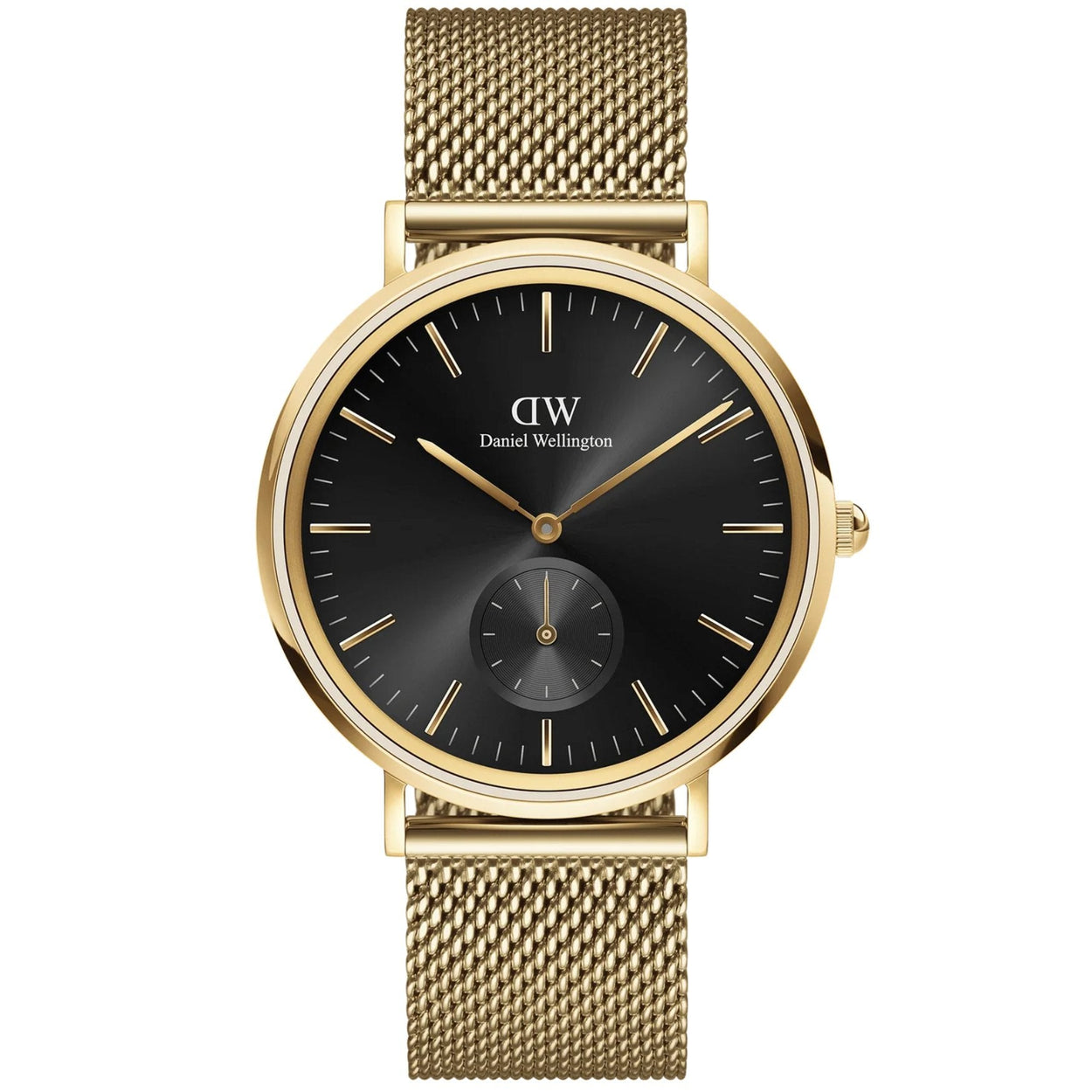 Daniel Wellington Classic Multi-Eye Evergold Onyx analog herrklocka med svart urtavla och armband i rostfritt stål