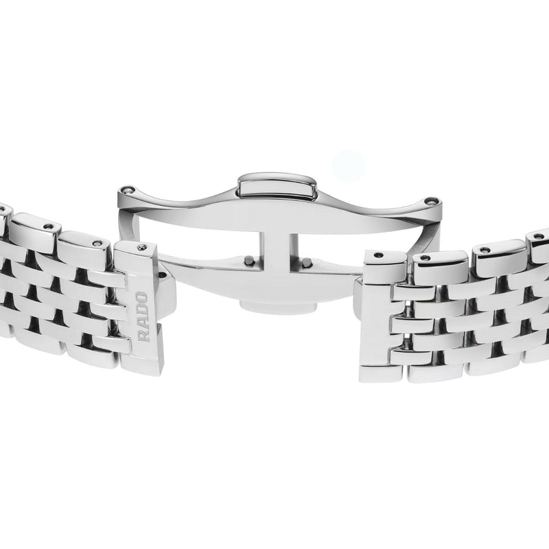 Rado Florence Diamonds R48913733 analog damklocka med svart urtavla och armband i rostfritt stål