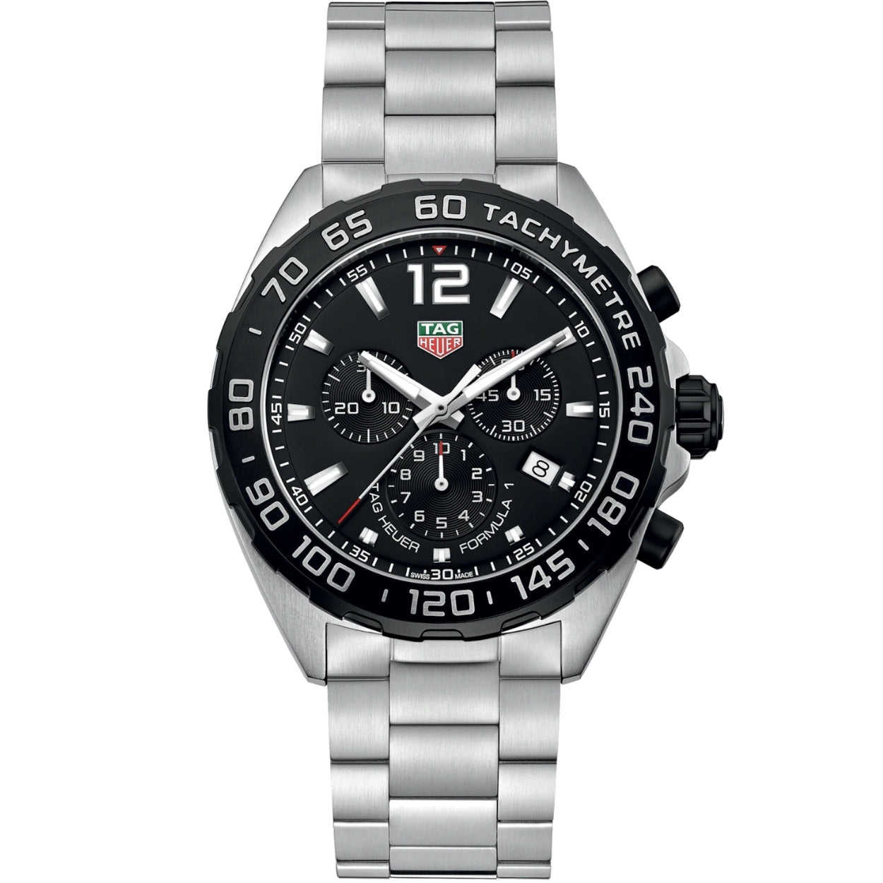 TAG Heuer Formula 1 Chronograph CAZ1010.BA0842 analog herrklocka med svart urtavla och armband i rostfritt stål