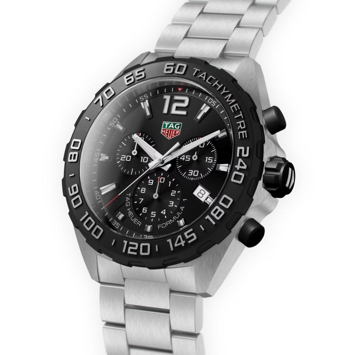 TAG Heuer Formula 1 Chronograph CAZ1010.BA0842 analog herrklocka med svart urtavla och armband i rostfritt stål