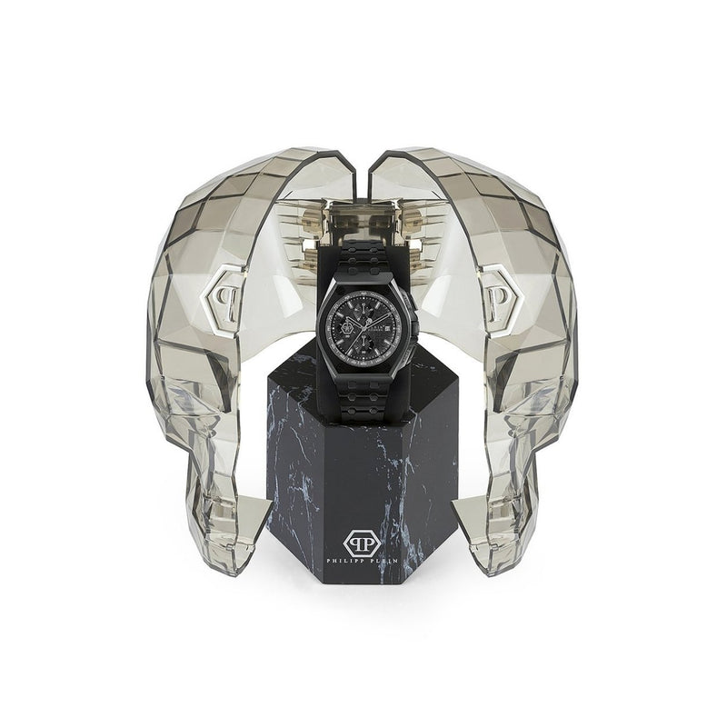 Philipp Plein Plein Extreme PWGAA0921 analog herrklocka med svart urtavla och armband i rostfritt stål