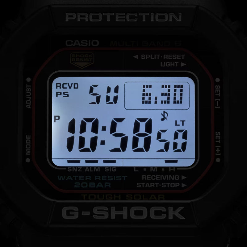 Casio G-SHOCK GW-M5610U-1ER digital herrklocka med svart urtavla och armband i resin