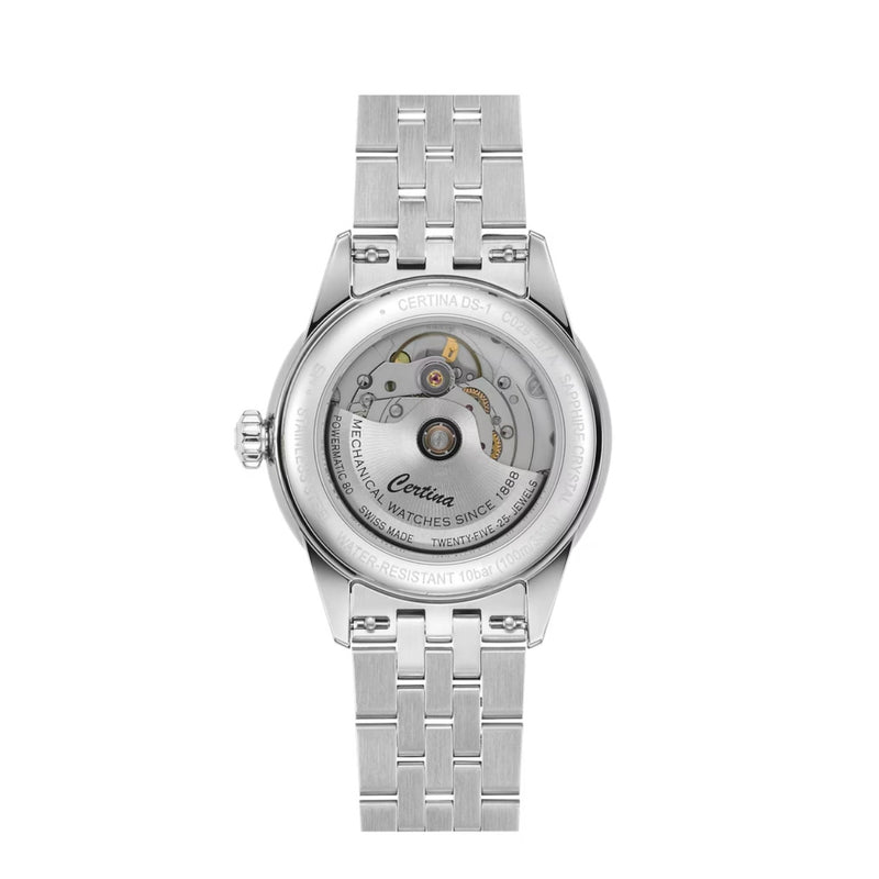 Certina DS-1 C029.207.11.041.00 analog unisexklocka med blå urtavla och armband i rostfritt stål