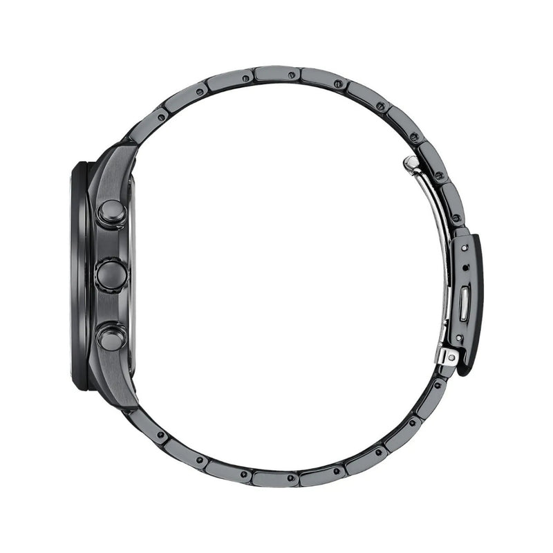 Citizen Radio Controlled BY1035-56L analog herrklocka med blå urtavla och armband i rostfritt stål
