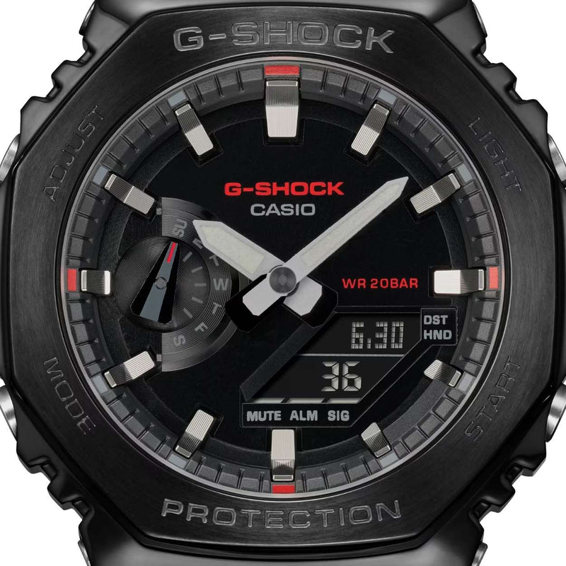 Casio G-Shock GM-2100CB-1AER ana-digi unisexklocka med svart urtavla och armband i textil